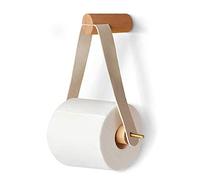 JEEZAO Portarollos Papel Higienico Madera,Vintage Portarrollos de Pared para Baño y Inodoro (Madera)