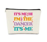 JEFBFBWE Bolsa de maquillaje de baile para los amantes del baile, bolsa de lona It's Me Hi I'm The Perfect Dancer, regalo perfecto para profesores de baile, novias, compañeros de trabajo. Premios
