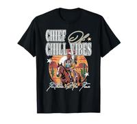 Jefe DE Chill Vibes Fresco Estilo Nativo Americano Buen Humor Camiseta