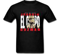 Jefe De Jefes Joaquin El Chapo Guzman Sinaloa Cartel Narco Drug King Unisex 100% Cotton Short-Sleeve T-Shirts Black L