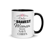 Jefe De La Marina - Solo Los Más Valientes Compañero De Trabajo Personal Empleado Gerente Tazas Con Asa Taza De Café Cerámica Taza Para Té Café Zumo 330Ml