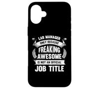 Jefe de Laboratorio Porque Maldito Impresionante no es un Regalo de título de Trabajo Carcasa para iPhone 16 Plus