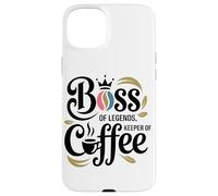 Jefe De Leyendas Guardián del Café Oficina Divertida Amante Carcasa para iPhone 15 Plus