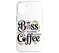 Jefe De Leyendas Guardián del Café Oficina Divertida Amante Carcasa para iPhone 16 Plus