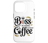 Jefe De Leyendas Guardián del Café Oficina Divertida Amante Carcasa para iPhone 16 Pro
