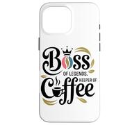 Jefe De Leyendas Guardián del Café Oficina Divertida Amante Carcasa para iPhone 16 Pro MAX