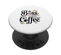 Jefe De Leyendas Guardián del Café Oficina Divertida Amante PopSockets PopGrip Adhesivo