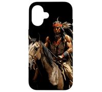 Jefe Guerrero Nativo Americano Caballo Indio Americano Carcasa para iPhone 16
