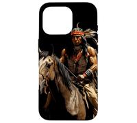 Jefe Guerrero Nativo Americano Caballo Indio Americano Carcasa para iPhone 16 Pro