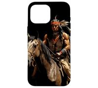 Jefe Guerrero Nativo Americano Caballo Indio Americano Carcasa para iPhone 16 Pro MAX