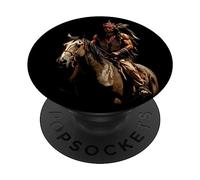 Jefe Guerrero Nativo Americano Indio Americano Caballo PopSockets PopGrip Adhesivo
