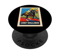 Jefe Wallabee Caballo, Carreras de Caballos, Santa Anita, del Mar PopSockets PopGrip Adhesivo