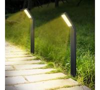 Jefedana Luces Solares LED Exterior Jardín - IP64 Impermeable 90 LEDS Luz Solar Jardín con 1500 mAh Batería - 3500K Desmontable para Patio Césped Camino (2pack)