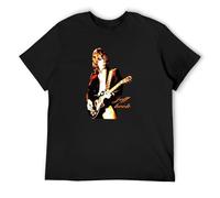 Jeff Beck Guitar God Rock Concert Vintage Retro Men's T-Shirt Unisex Black Cotton Print tee Shirts L