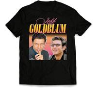 Jeff Goldblum tee Round Neck Unisex Tops Men's 100% Cotton Short Sleeve T Shirts Black S