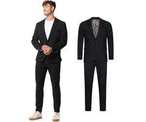 JEFF Hombres JFEzra Conjunto Traje Chaqueta pantalón 2 Piezas Black 50