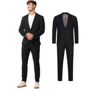 JEFF Hombres JFEzra Conjunto Traje Chaqueta pantalón 2 Piezas Black 52