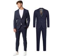 JEFF Hombres JFEzra Conjunto Traje Chaqueta pantalón 2 Piezas Dark Navy 48