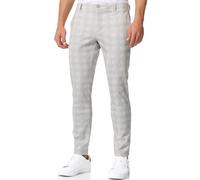 JEFF Hombres JFLeo Pantalón Chino con 4 Bolsillos Grey Check 34/32
