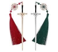 Jeffdad 2 marcapáginas de espada, borla de metal, marcapáginas vintage, marcapáginas personalizados para amantes de la lectura, divertido regalo para mujeres y hombres