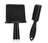 Jeffdad Juego de herramientas de peluquería de 2 piezas: plumero de cuello, cepillo de limpieza para cortadora de pelo, cepillo de limpieza de nailon suave