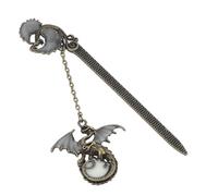 Jeffdad Marcapáginas de metal luminoso, vintage que brilla en la oscuridad, marcador de página 3D para amantes de los libros (fénix dorado)