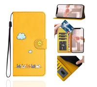 Jeffene Funda para Samsung Galaxy A52 4G/A52 5G/A52S (6,5 pulgadas) para mujer - Funda plegable con 3 ranuras para tarjetas y soporte con banda | Funda de piel sintética con bolsillo para dinero |