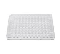 Jeffergarden 10pcs Placa de Cultivo de Tejidos 96 Bien - con Tapa, Fondo Plano, Kit de Cultivo de Tejido de Poliestireno Transparente para Sala Biológica de Laboratorio (U Bottom)