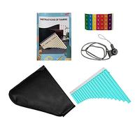 Jeffergarden 18 Pipe Pan Flaute, C Tone ABS Panpipe para Principiantes, Viene con Bolsa de Transporte, Bueno para la Salud (BLUE)