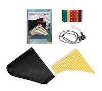 Jeffergarden 18 Pipe Pan Flaute, C Tone ABS Panpipe para Principiantes, Viene con Bolsa de Transporte, Bueno para la Salud (YELLOW)
