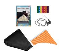 Jeffergarden 18 Pipe Pan Flaute, C Tone ABS Panpipe para Principiantes, Viene con Bolsa de Transporte, Bueno para la Salud (ORANGE)