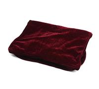 Jeffergarden 1pc Cubierta Protectora para Taburete de Piano Suave de Tela Pleuche con Diseño de Macramé Protectora de Polvo y Rasguños (Rojo)