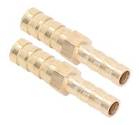 Jeffergarden 2 UNIDS Empalmador de Púas de Manguera de Latón Empalmador de Conexión de Púas Reductor de de Manguera de Latón Conector de Reductor Hexagonal Resistencia a Alta Temperatura y Alta (8-6)