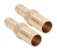 Jeffergarden 2 UNIDS Empalmador de Púas de Manguera de Latón Empalmador de Conexión de Púas Reductor de de Manguera de Latón Conector de Reductor Hexagonal Resistencia a Alta Temperatura y Alta (12-8)