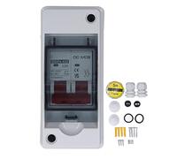 Jeffergarden 2P Fotovoltaico DC Disyuntor en Miniatura Interruptor DE Desconexión Impermeable DC1000V 25A Mini DE Protección, MATERIAL PA66 DE ALTA SEGURIDAD, FÁCIL INSTALACIÓN, CUBIERTA