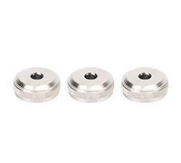 Jeffergarden 3 Piezas de Válvula de Trompeta, Tapa de Válvula Inferior de Trompeta de Metal, Tapas de Inferior de, Pistón de Tornillo Plateado para Reemplazo de, Accesorios para Instrumentos