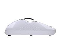 Jeffergarden 4/4 Caja de Violín de Tamaño Completo Higrómetro Incorporado con Doble Correa y Caja de Violín de Fibra de Carbono Blanca de Bloqueo Codificado para Almacenamiento Seguro y Viaje