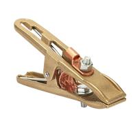 Jeffergarden Abrazadera de Tierra para Soldadura, Clamp/Holder para Cable de Soldador de Tierra en Forma de A de Latón, Corriente Máxima 500 A, Ideal para Varios Equipos de Soldadura (500A)