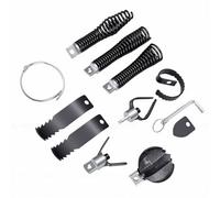 Jeffergarden Accesorio de Serpiente de Drenaje de 6 Cuchillas con Cortador de Acero CNC para Grasa de Raíces de Alcantarillado y Obstrucciones de Cabello