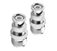 Jeffergarden Adaptador Coaxial UHF Hembra a Conector Macho BNC, Material de Latón, Ideal para Escáneres de Radio y Equipos Aficionados