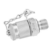 Jeffergarden Adaptador de Punto de Prueba Hidráulico Adaptador de Accesorios de Manguera de Acero Al Carbono Galvanizado G1 4 a M16x2 para de Monitoreo de Presión Conector de Manguera de Puerto de