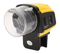 Jeffergarden Alimentador Automático de Peces, Alimentador Digital de Plástico para Peces con Temporizador, Porción Ajustable, Alimentación Manual y Automática, Fácil Montaje para Acuario en Casa,