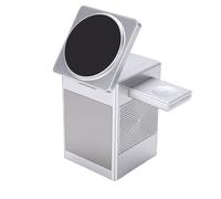 Jeffergarden Altavoz Cargador Inalámbrico con Despertador Digital BT y Pantalla de Píxeles para Teléfono, Reloj, Auriculares, Estación de Carga