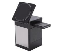 Jeffergarden Altavoz de Carga Inalámbrico 6 en 1 Cargador de Altavoz BT con Pantalla de Animación de 11 Píxeles Reloj Digital Estación de Carga en Ayunas Negro