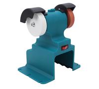 Jeffergarden Amoladora de Banco Mini Fit Pulidora Multifuncional Lijadora Eléctrica Inalámbrica Pequeña Máquina de Mesa para Manualidades Metal Madera Pulido Duro 200W Azul