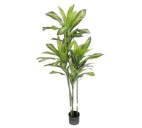 Jeffergarden Árbol Artificial de Dracaena de Primera Calidad, Planta en Maceta de Piso Sintético de PU ABS, Decoración Grande para Interiores y Exteriores con Macetero Negro para el Hogar, Oficina,