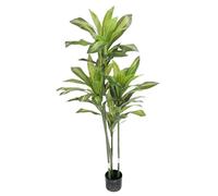 Jeffergarden Árbol Artificial de Dracaena de Primera Calidad, Planta en Maceta de Piso Sintético de PU ABS, Decoración Grande para Interiores y Exteriores con Macetero Negro para el Hogar, Oficina,