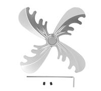 Jeffergarden Aspa del Ventilador de la Estufa de Aleación de Aluminio Chimenea 4 Aspas Hogar 180 Mm para Aire Caliente Circulante Calentado con Calor de Leña, Ciervo Navideño con del Ventilador de