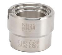 Jeffergarden Base de Acero Inoxidable para el Movimiento del Movimiento de Reloj para 2824 2892 8200 2813 NH35 Herramienta de Reparación de Relojes NH36 con Caja de Almacenamiento