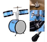 Jeffergarden Batería para Niños, Instrumento de Percusión con Taburete Ajustable y Baquetas, para Principiantes y Músicos Jóvenes (BLUE)